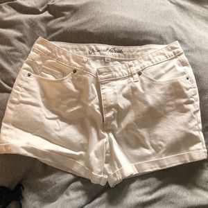 White Jean shorts